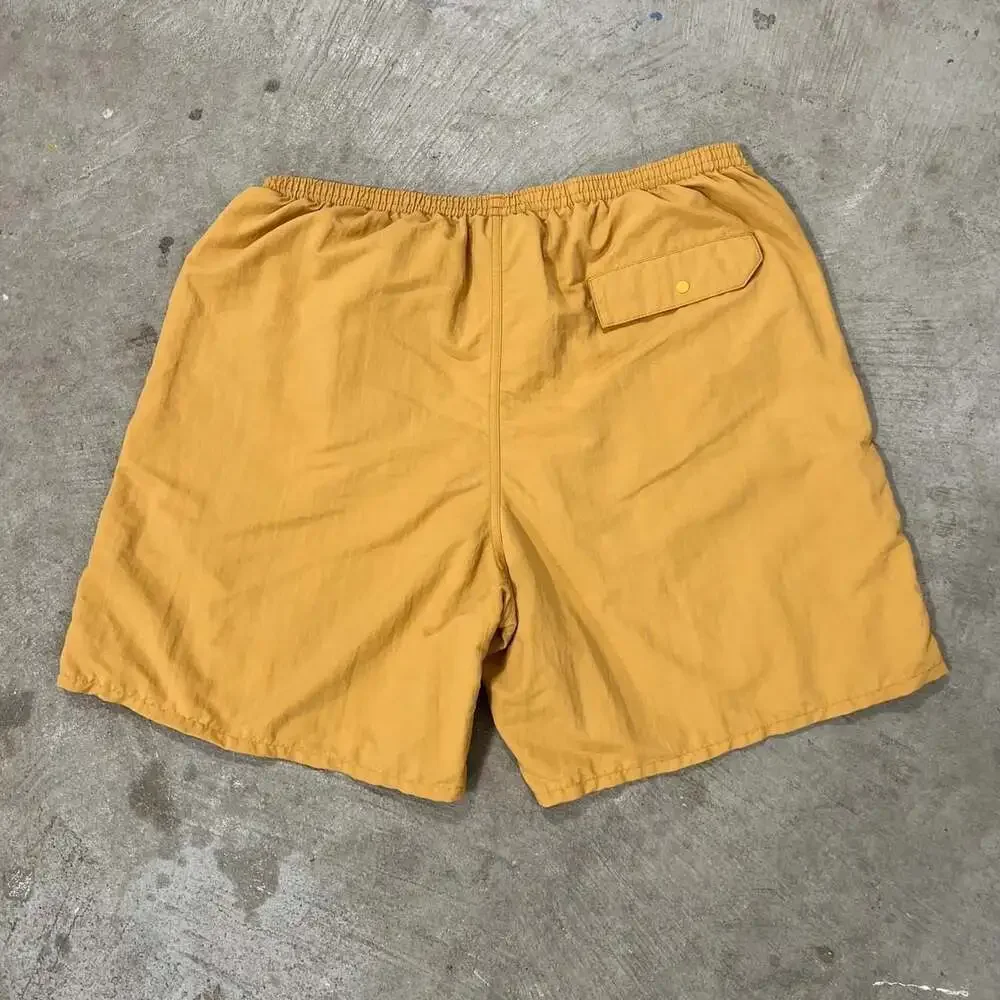 Vintage Patagonia Baggies Shorts Men's Large Mustard Yellow Sun Patch